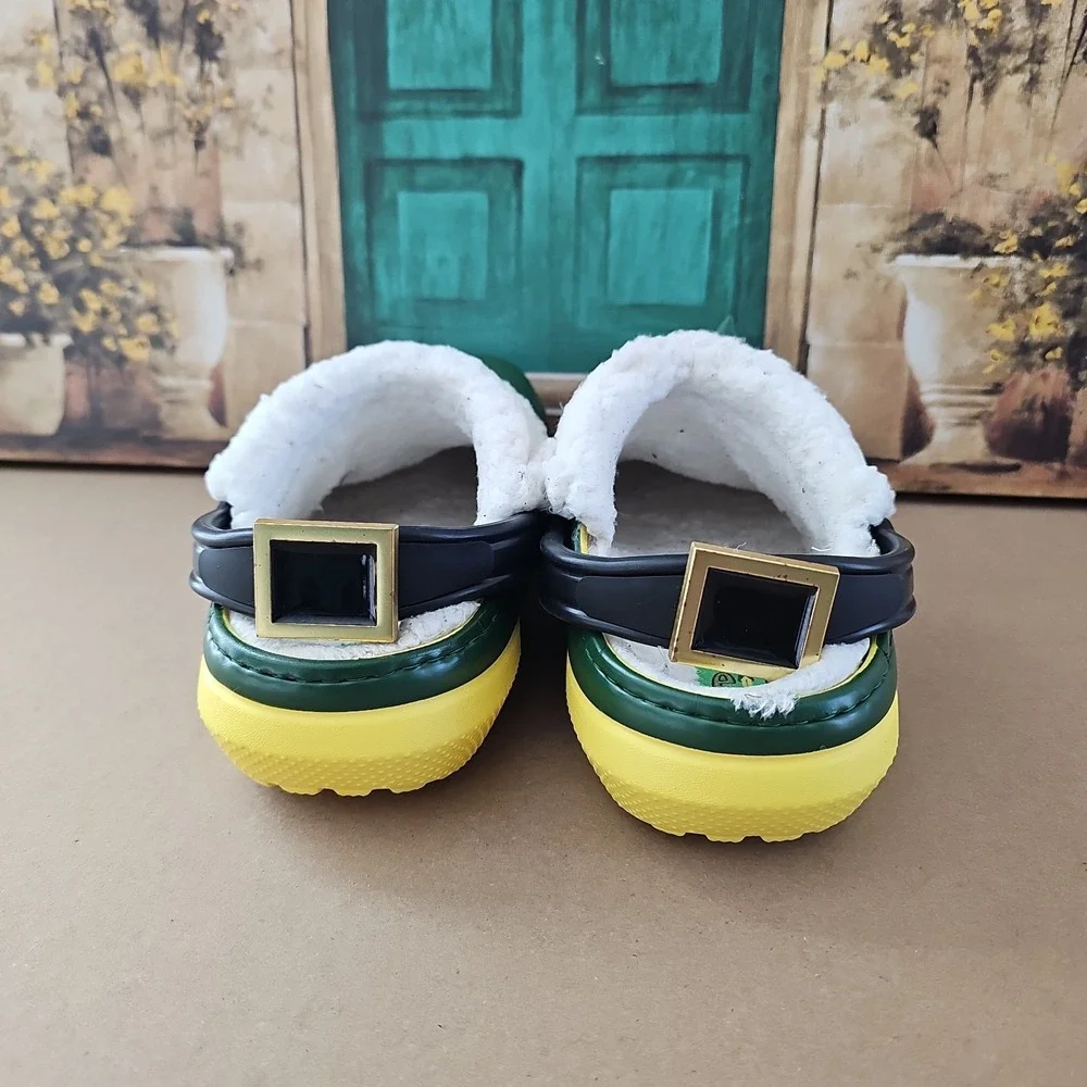 Buddy The Elf × Crocs Fleece Lined Green Christmas Clogs Men's Sz 5, Women's 7